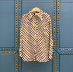Gucci Flocked-Jacquard Double Wrinkle Shirt