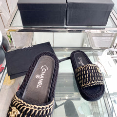 Chanel 2022ss Woven Slippers