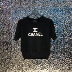 CHANEL New Short-Sleeved Knitted Top