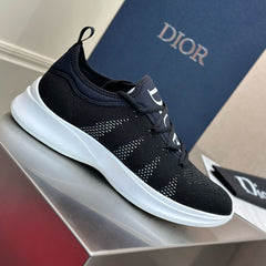 Men's Black B25 Neoprene & Mesh Low Top Sneakers