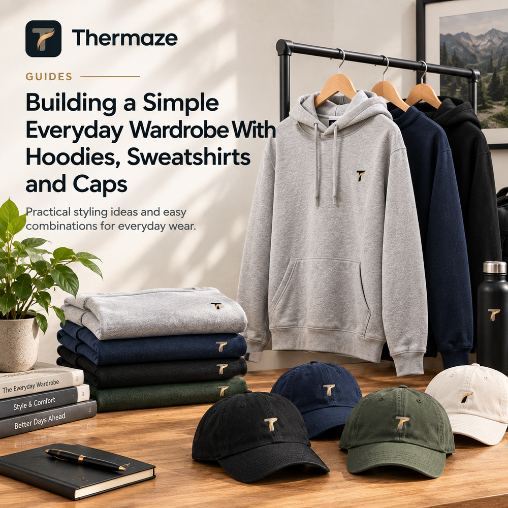 Building a Simple Everyday Wardrobe With Hoodies, Sweatshirts and Caps