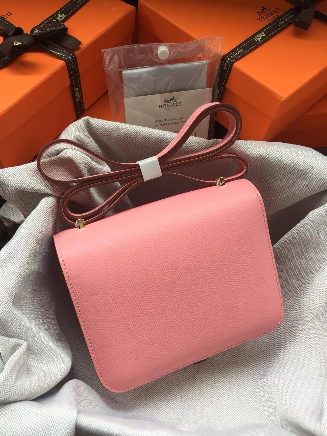 Hermes Constance Pink Bag