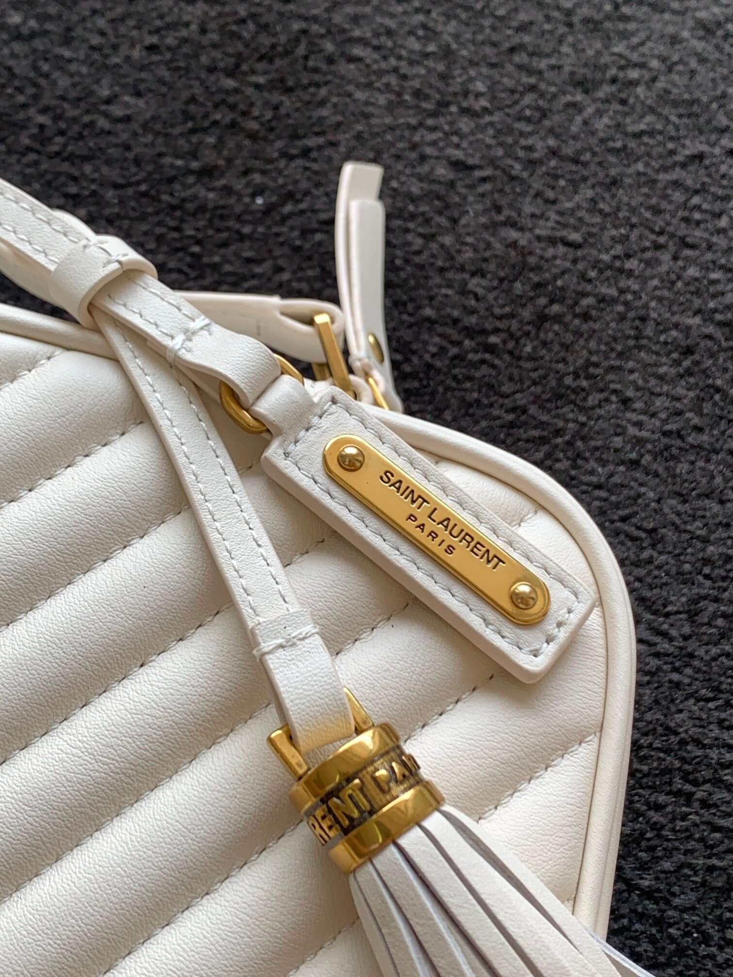 YSL Lou Camera White Bag