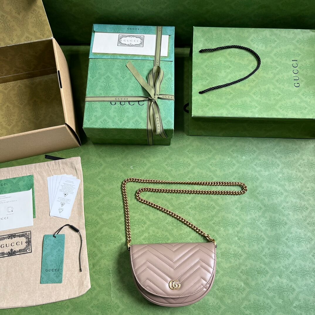 Gucci Mini GG Marmont Leather Shoulder Bag