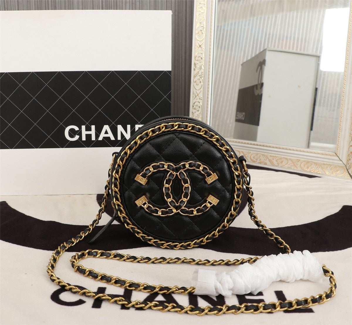Chanel Round filigree Crossbody Bag