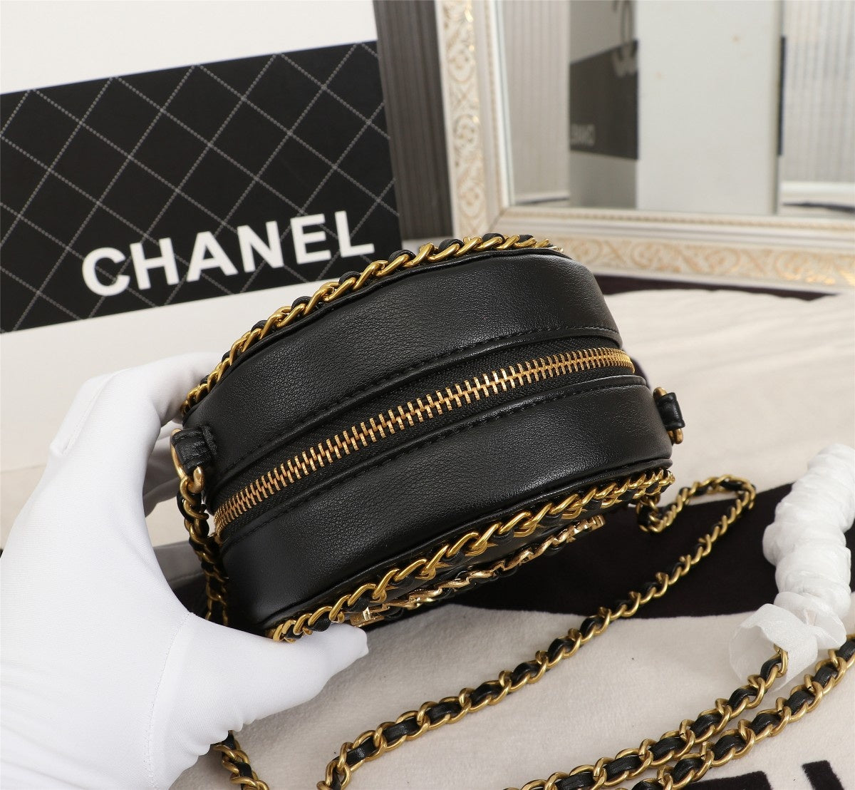Chanel Round filigree Crossbody Bag