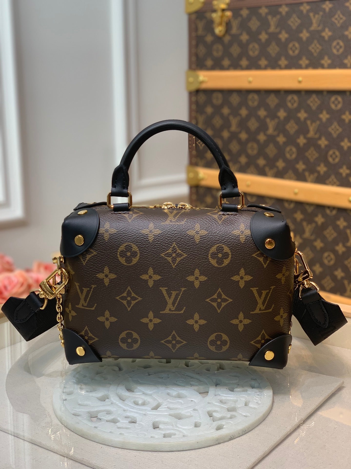 Louis Vuitton Petite Malle Souple Bag – Monogram Canvas with Chain