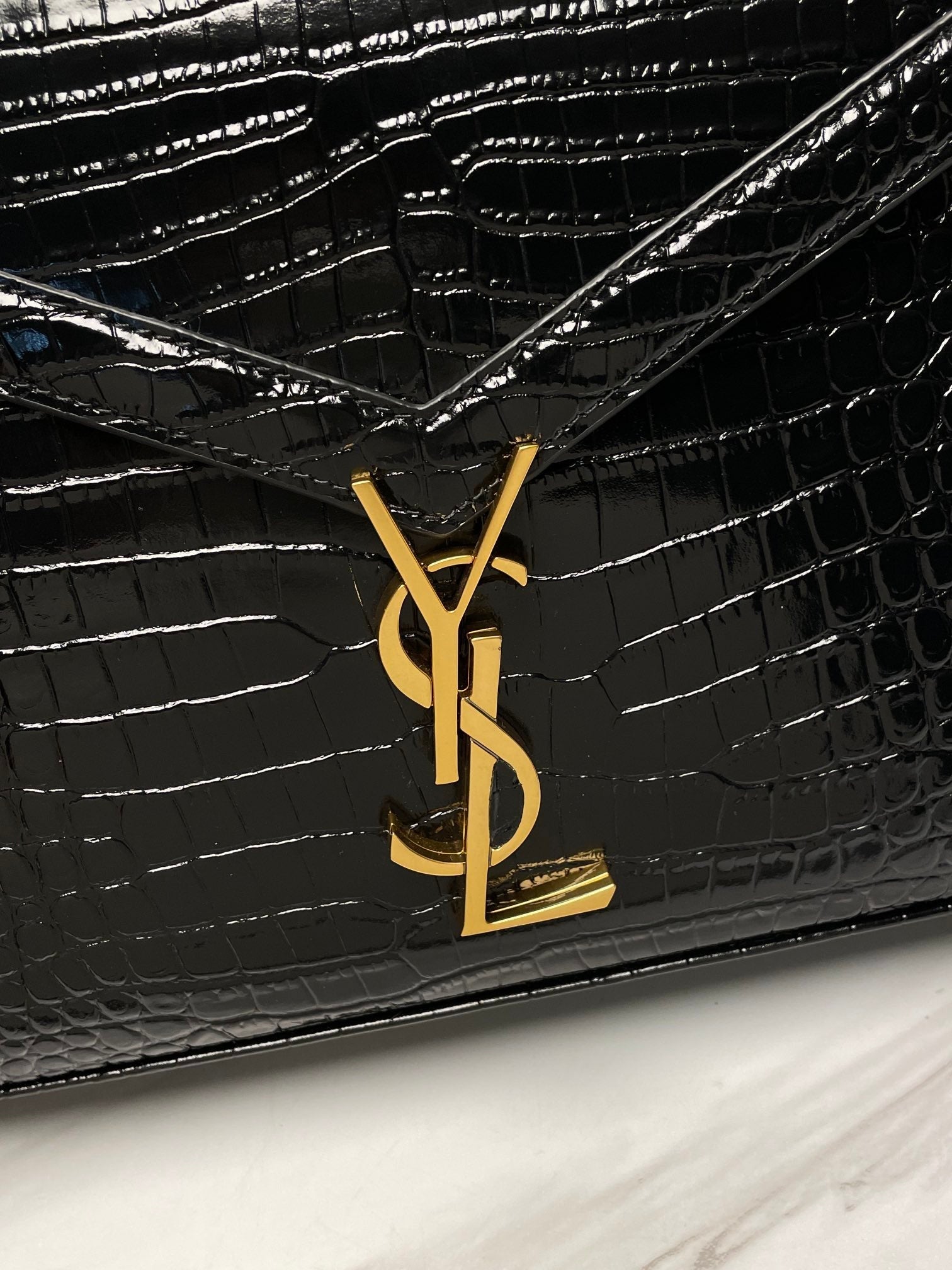 YSL Cassandra Crocodile Leather Bag
