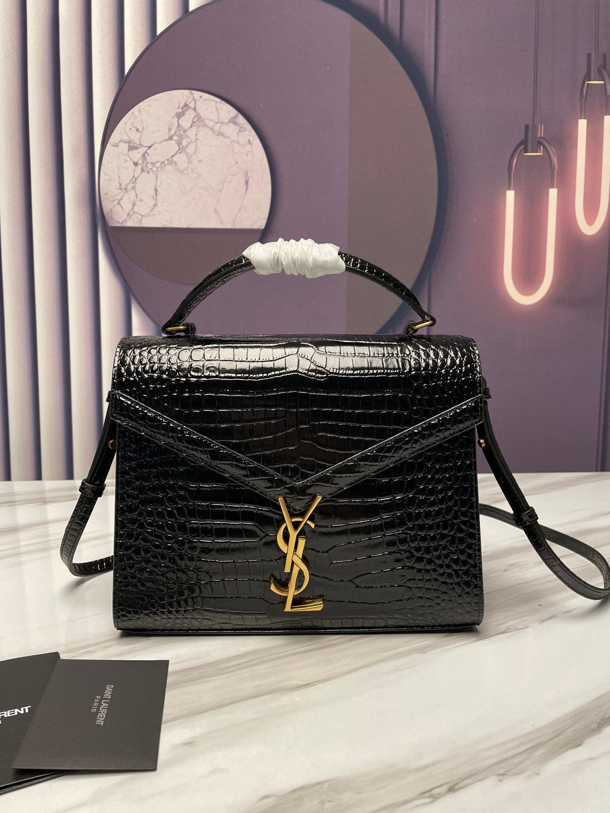 YSL Cassandra Crocodile Leather Bag