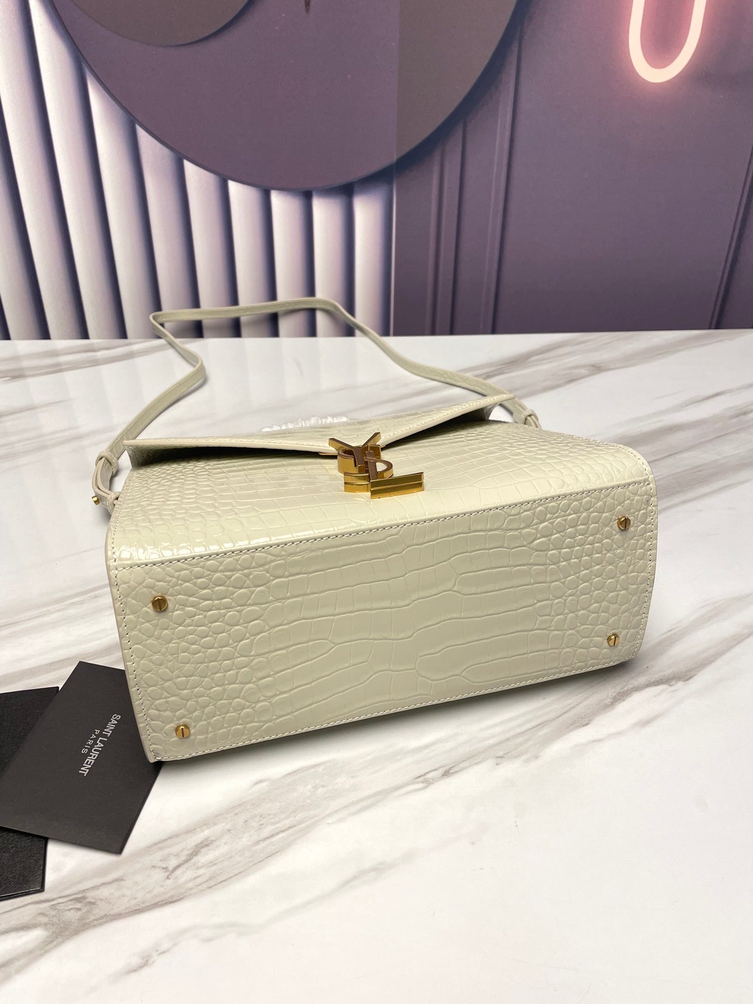 YSL Cassandra Crocodile Leather Bag