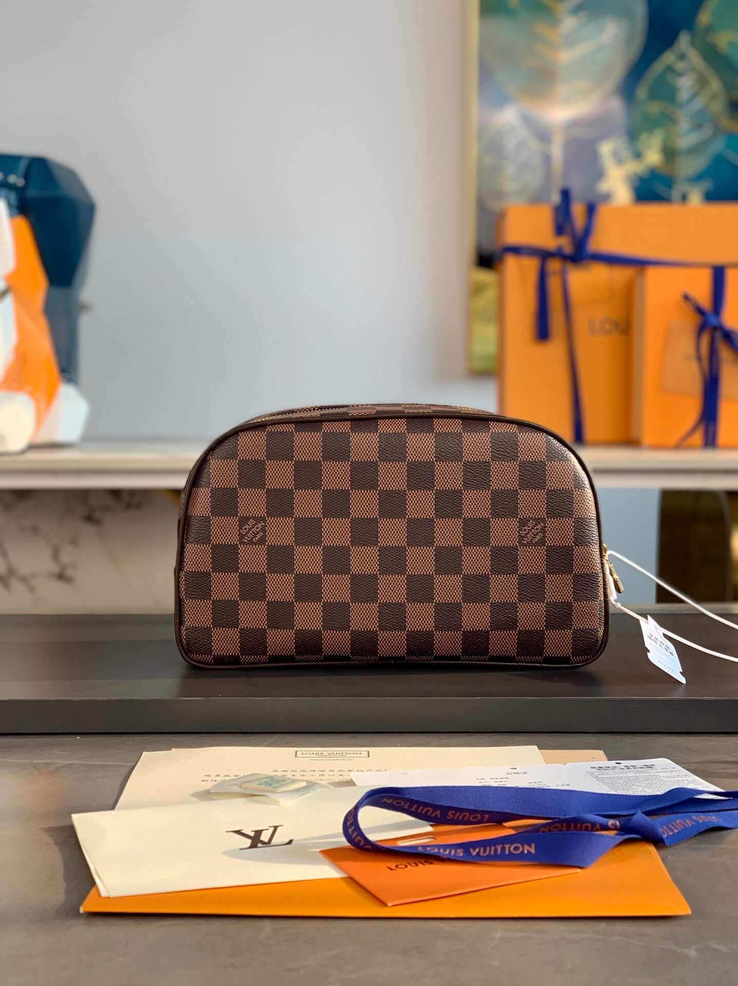 LV Damier Canvas Toilet Bag
