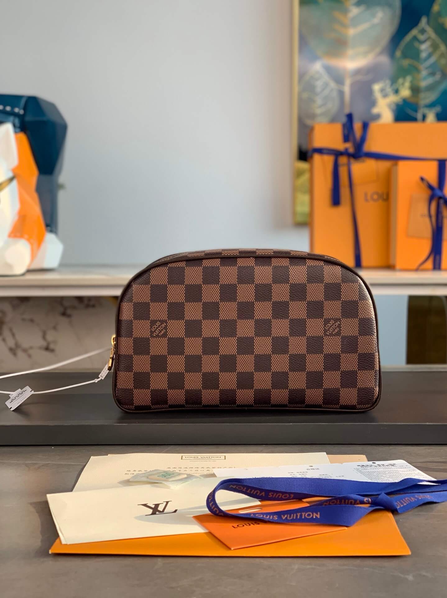 LV Damier Canvas Toilet Bag