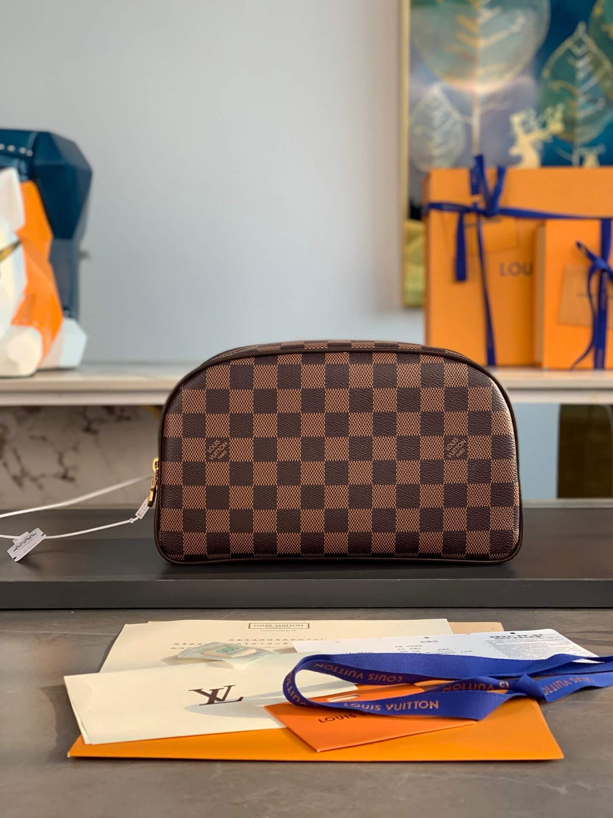 LV Damier Canvas Toilet Bag