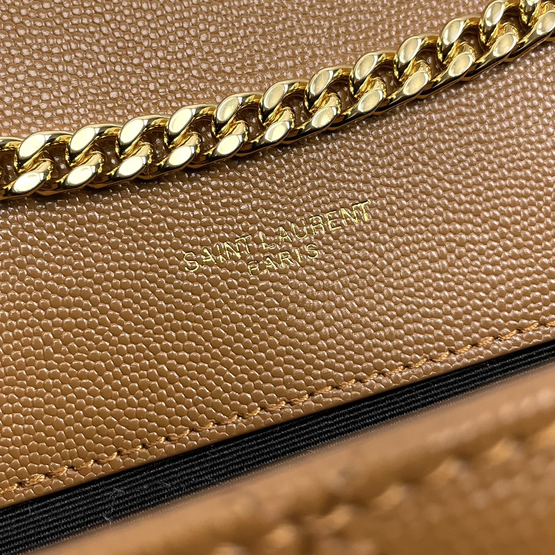 YSL Small Envelope Bag in Grained Embossed Quilted Leather