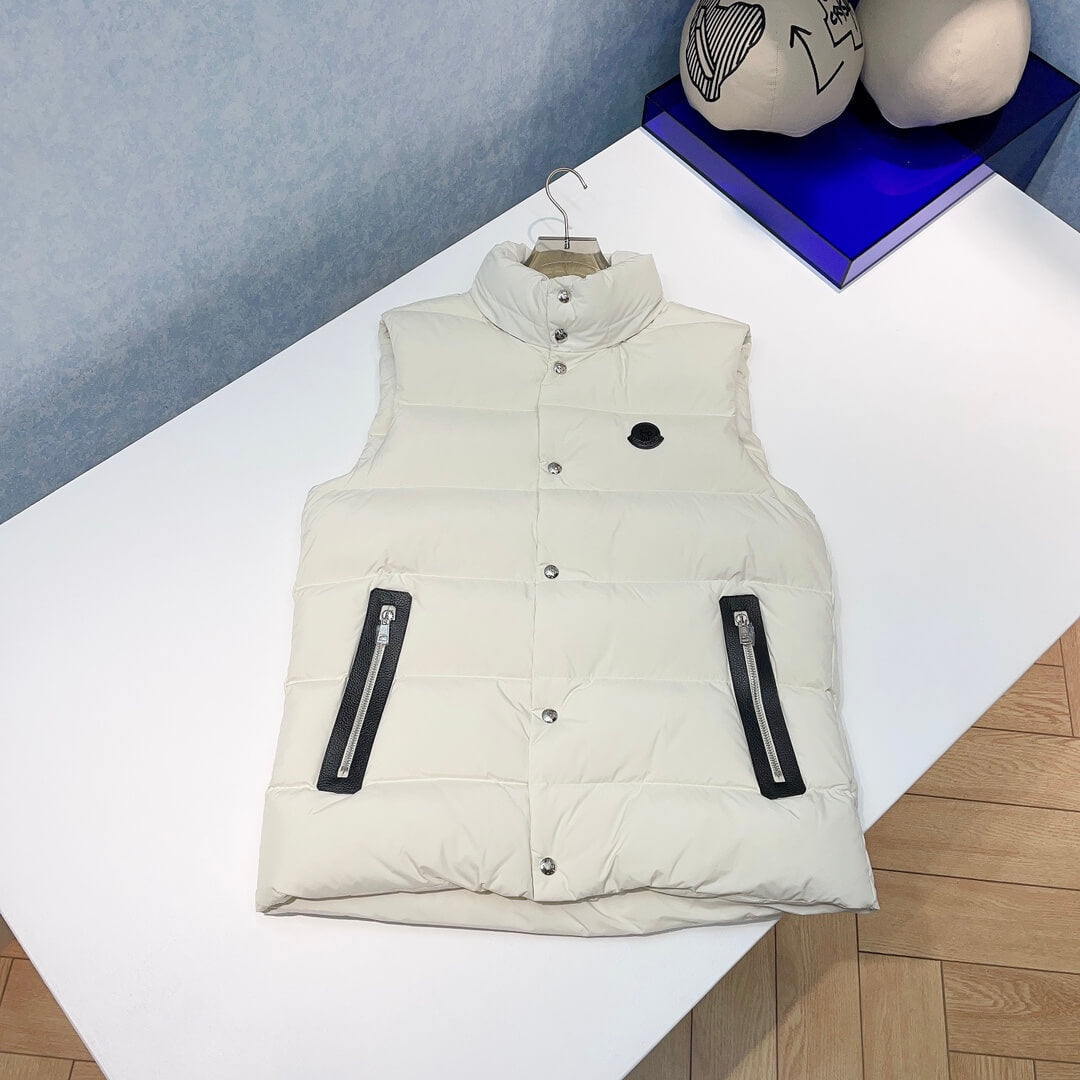 Moncler Sleeveless White Down Vest New Arrivals 2023