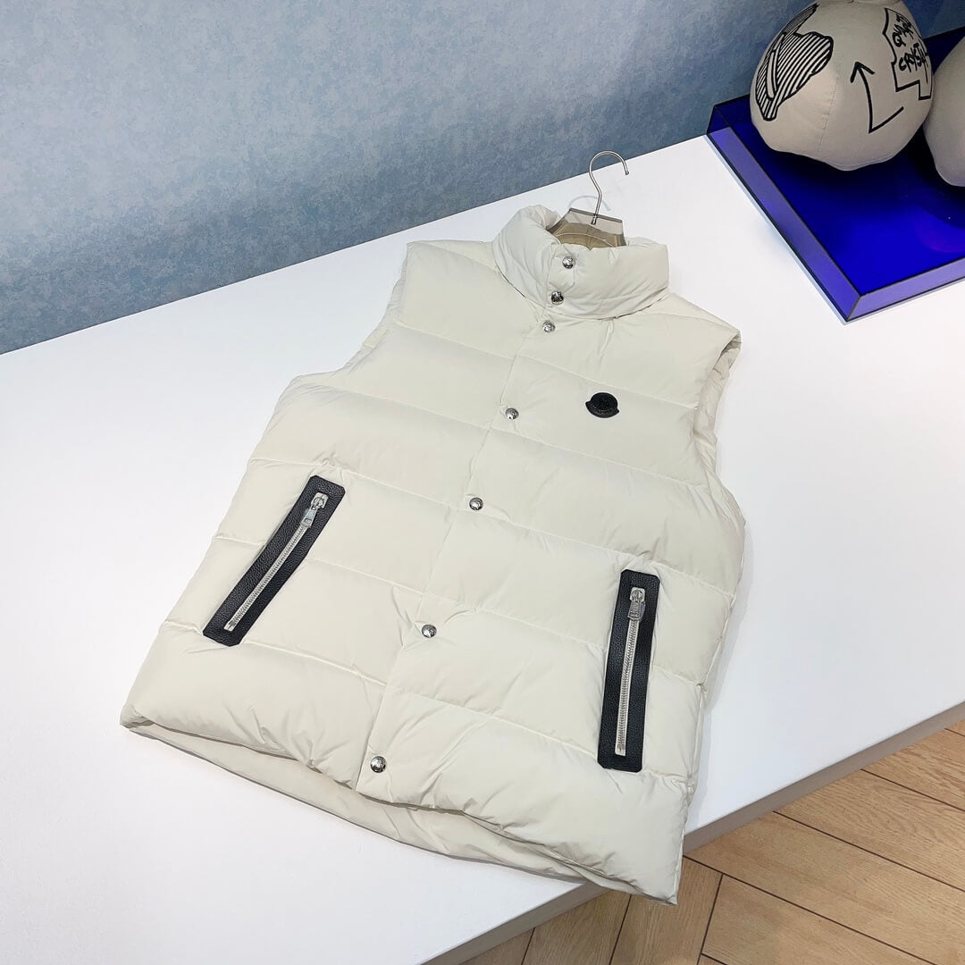 Moncler Sleeveless White Down Vest New Arrivals 2023