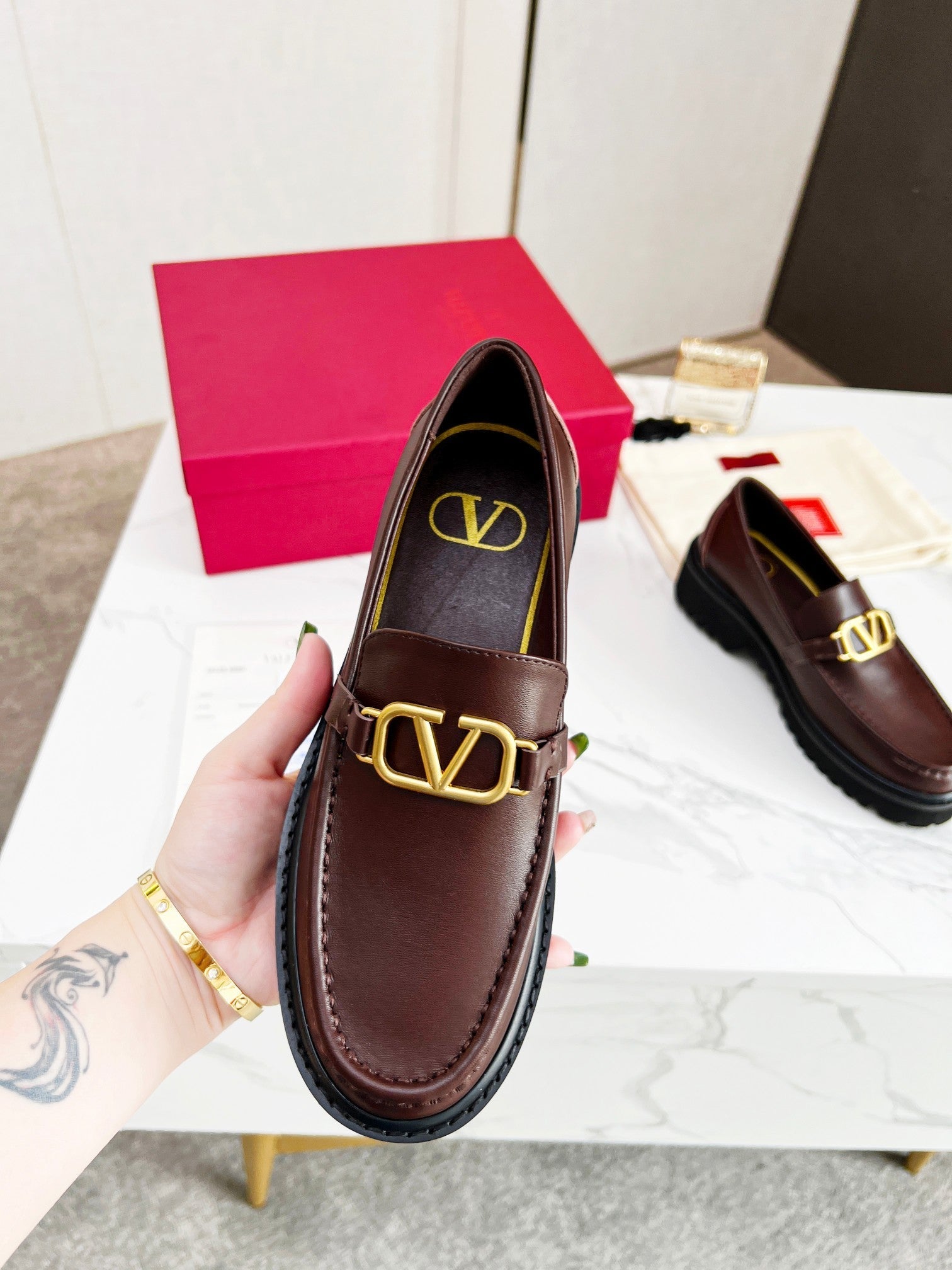 Valentino V Logo Loafers