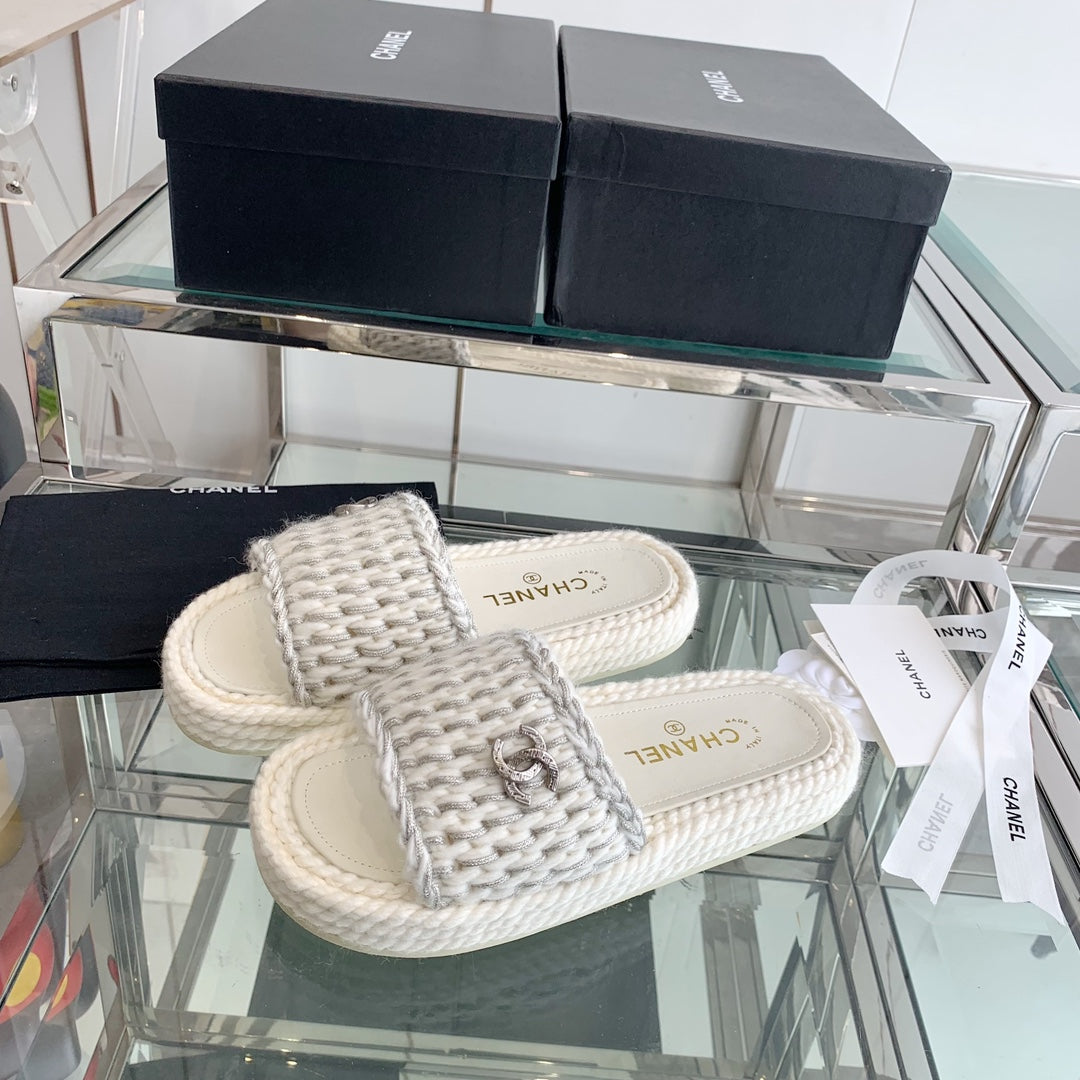 Chanel 2022ss Woven Slippers