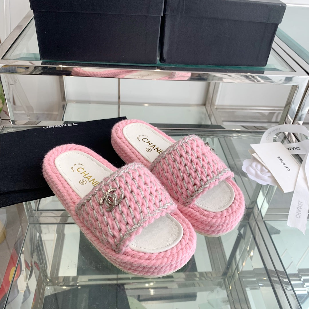 Chanel 2022ss Woven Slippers