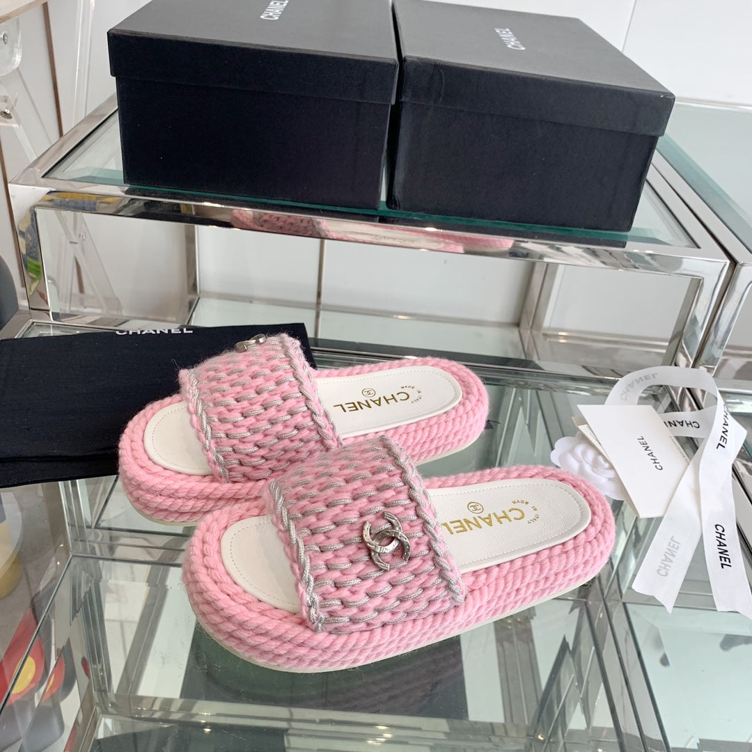 Chanel 2022ss Woven Slippers