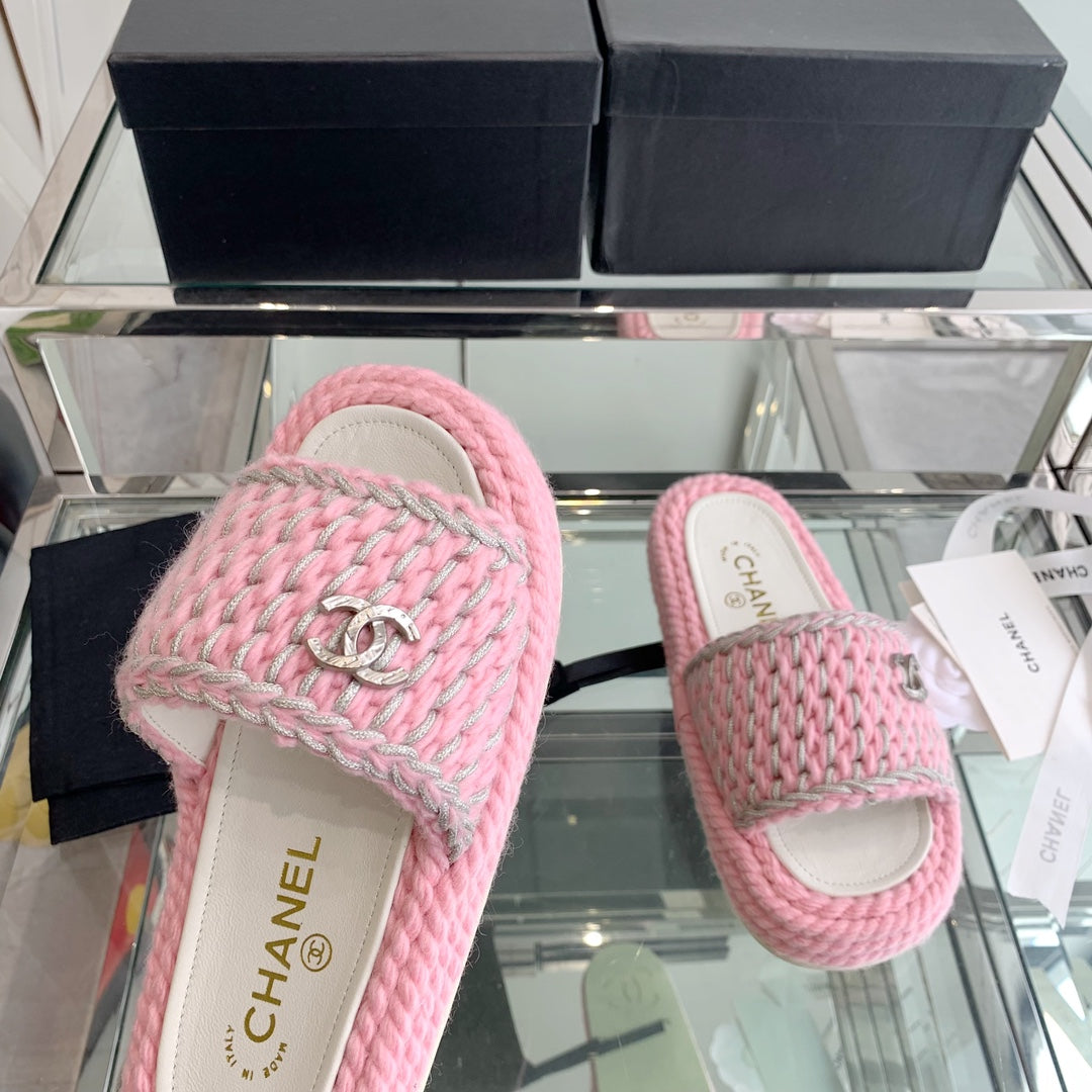 Chanel 2022ss Woven Slippers