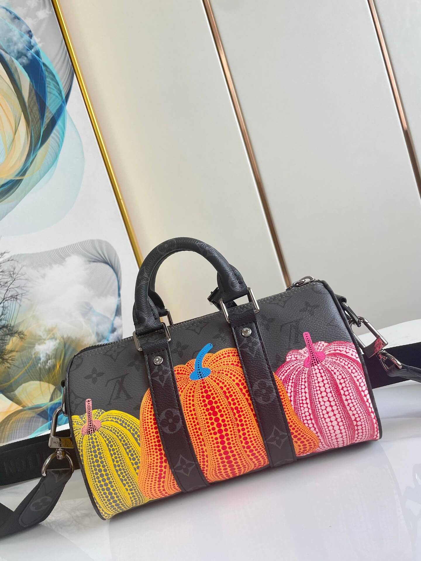 LV KEEPALL Pumpkin Pillow Bag