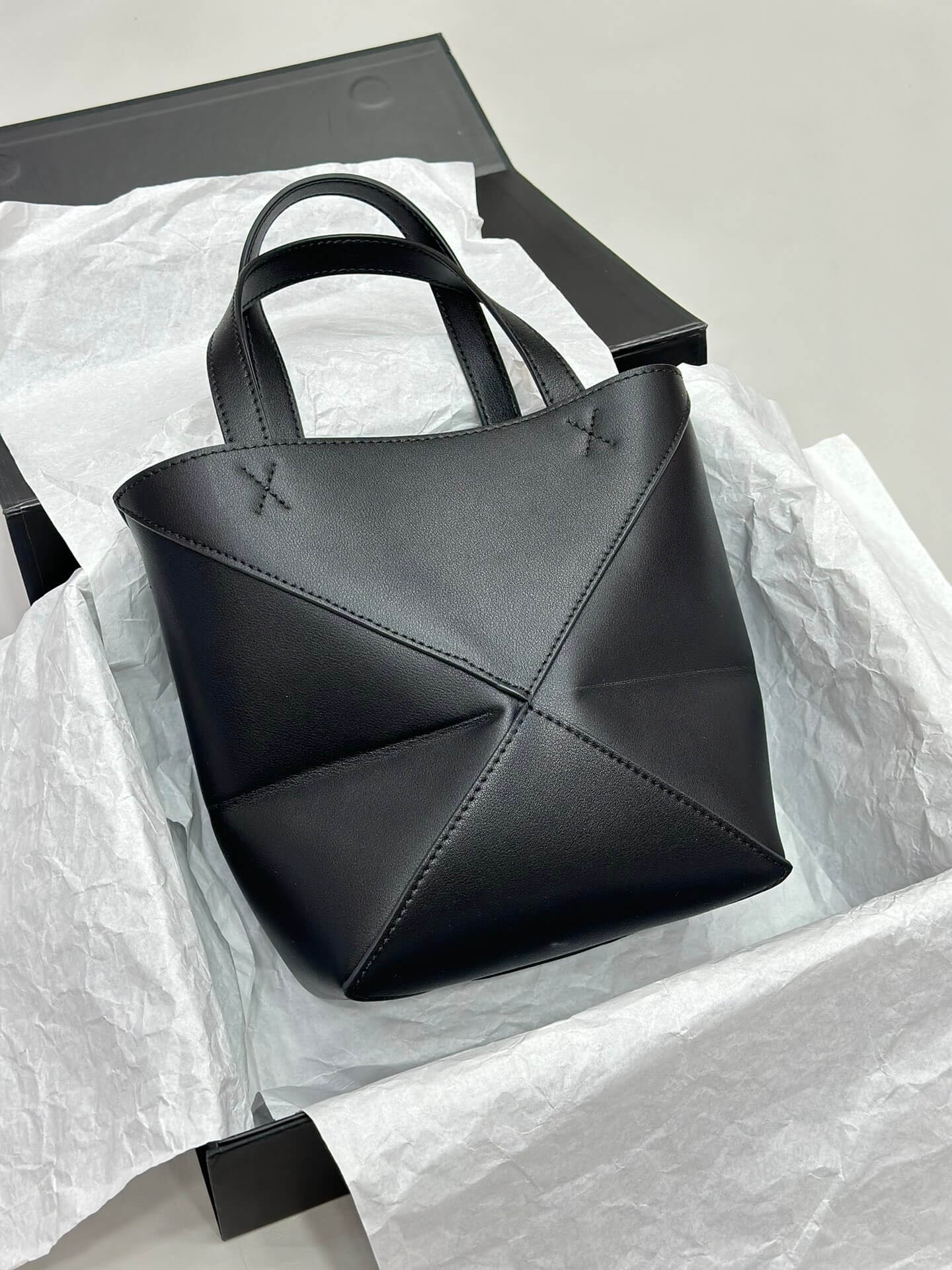 Loewe Puzzle Fold Bag in Black