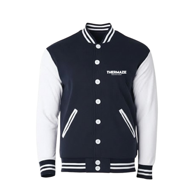 Thermaze Classic Varsity Jacket - Navy Blue Hover Image