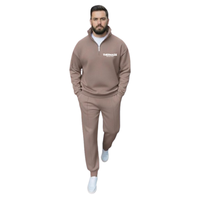 Thermaze Classic Tracksuit - Brown Hover Image