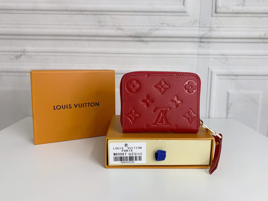 LV Zipper Compact Purse Wallets