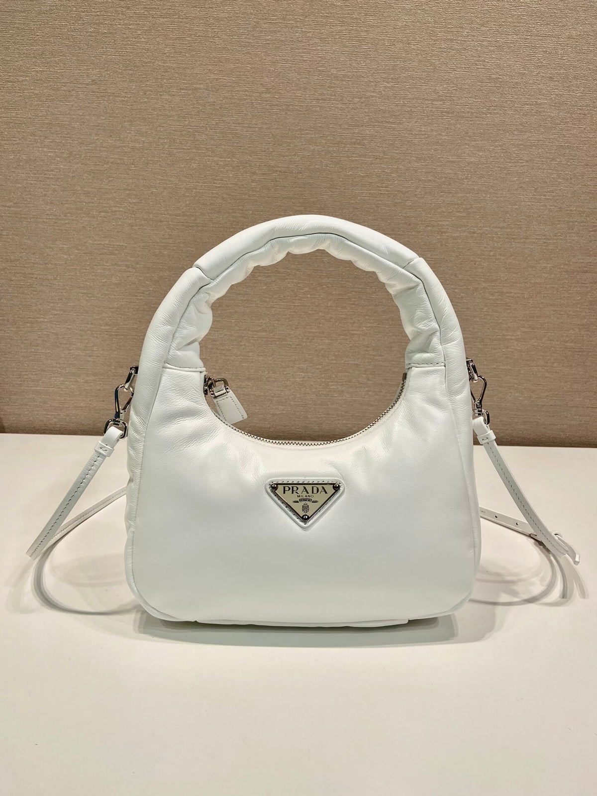 Prada Small Padded White Bag