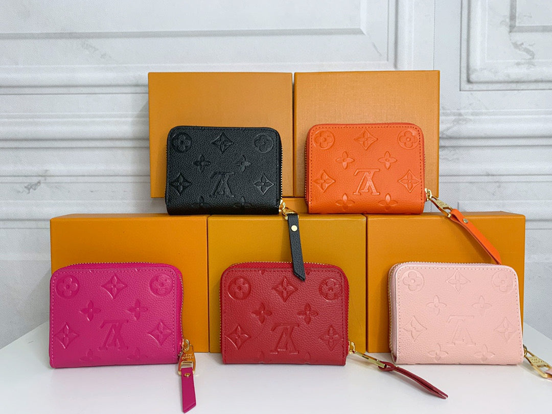 LV Zipper Compact Purse Wallets