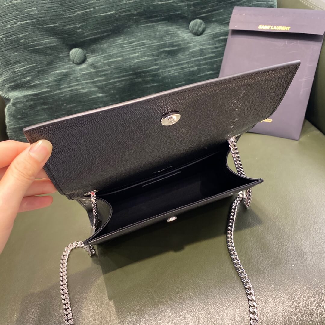 YSL Kate Black Bag Silver Hardware