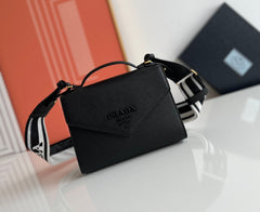 Prada Lettering Logo Tote Bag in Black