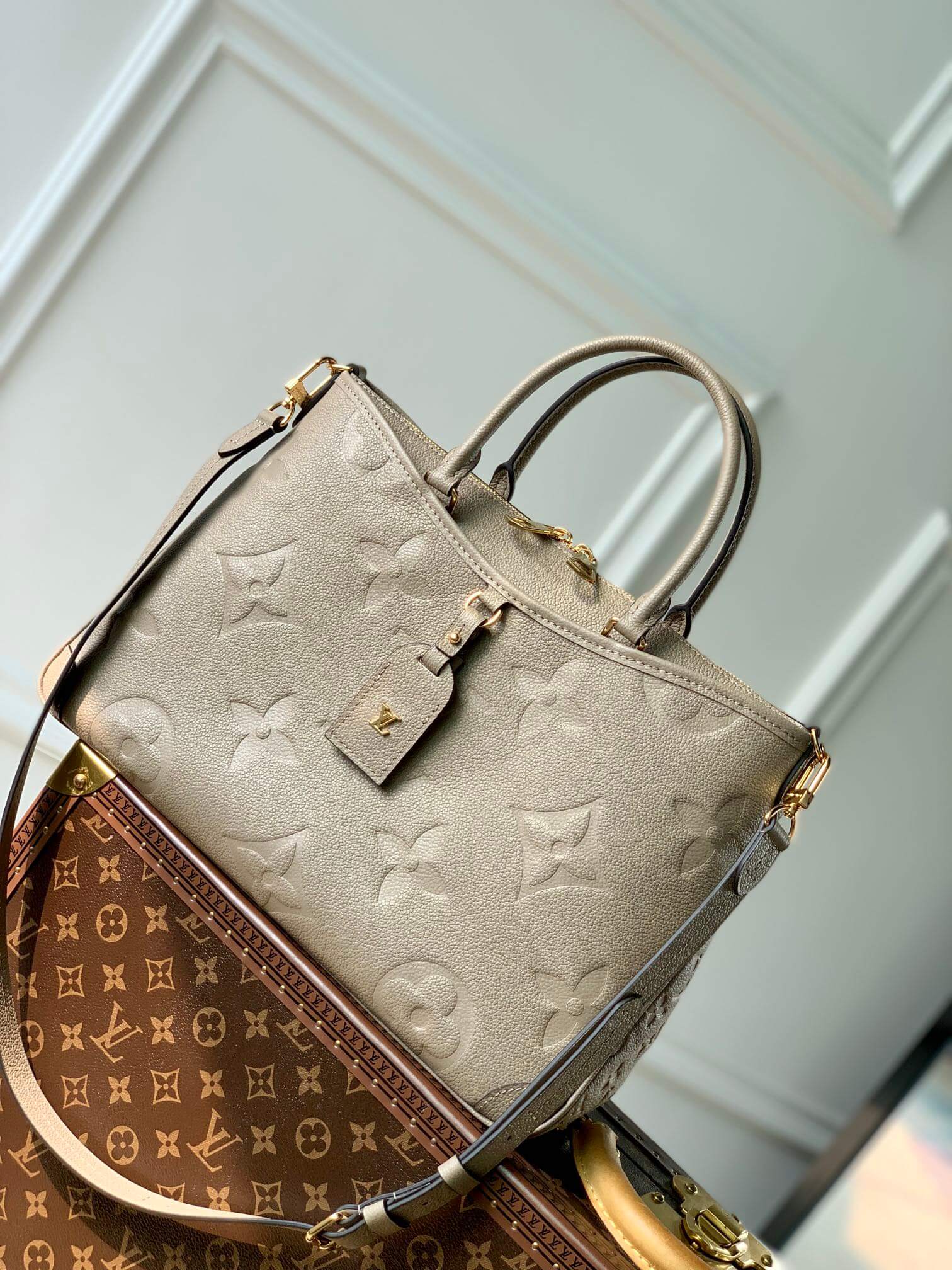 LV Trianon Bag In Monogram Empreinte Leather
