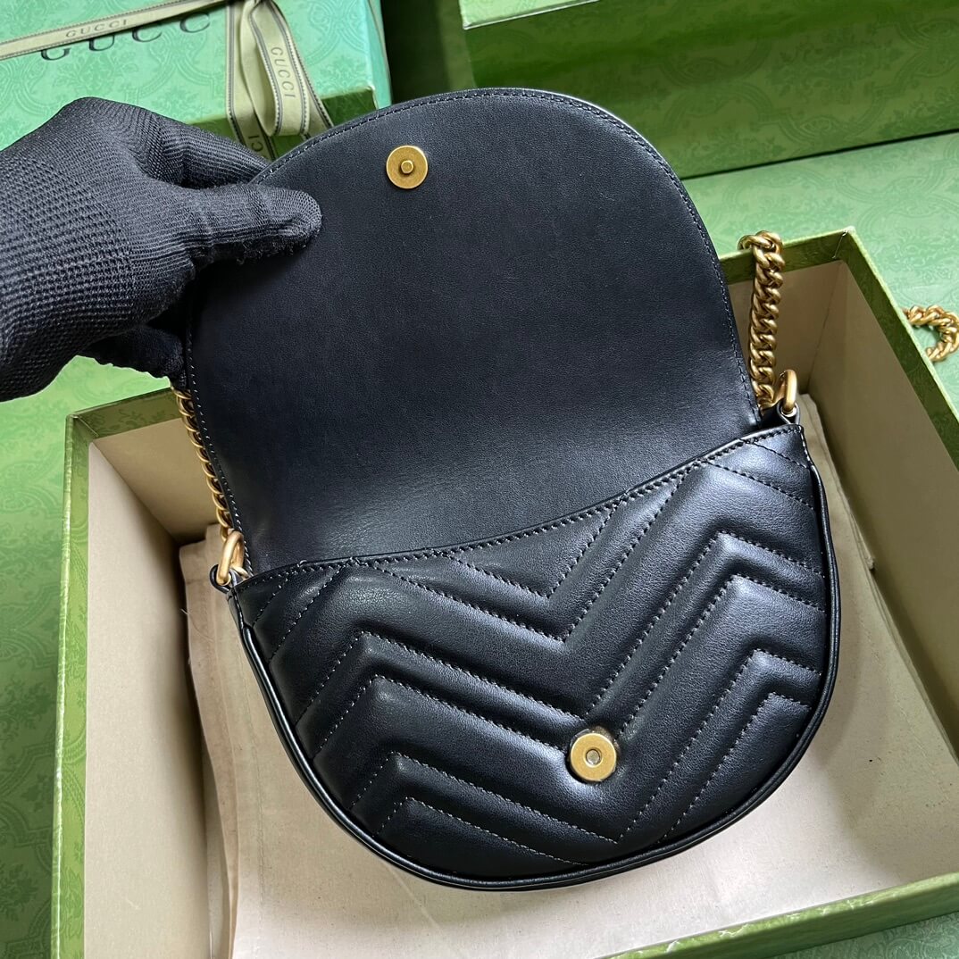 Gucci Mini GG Marmont Leather Shoulder Bag
