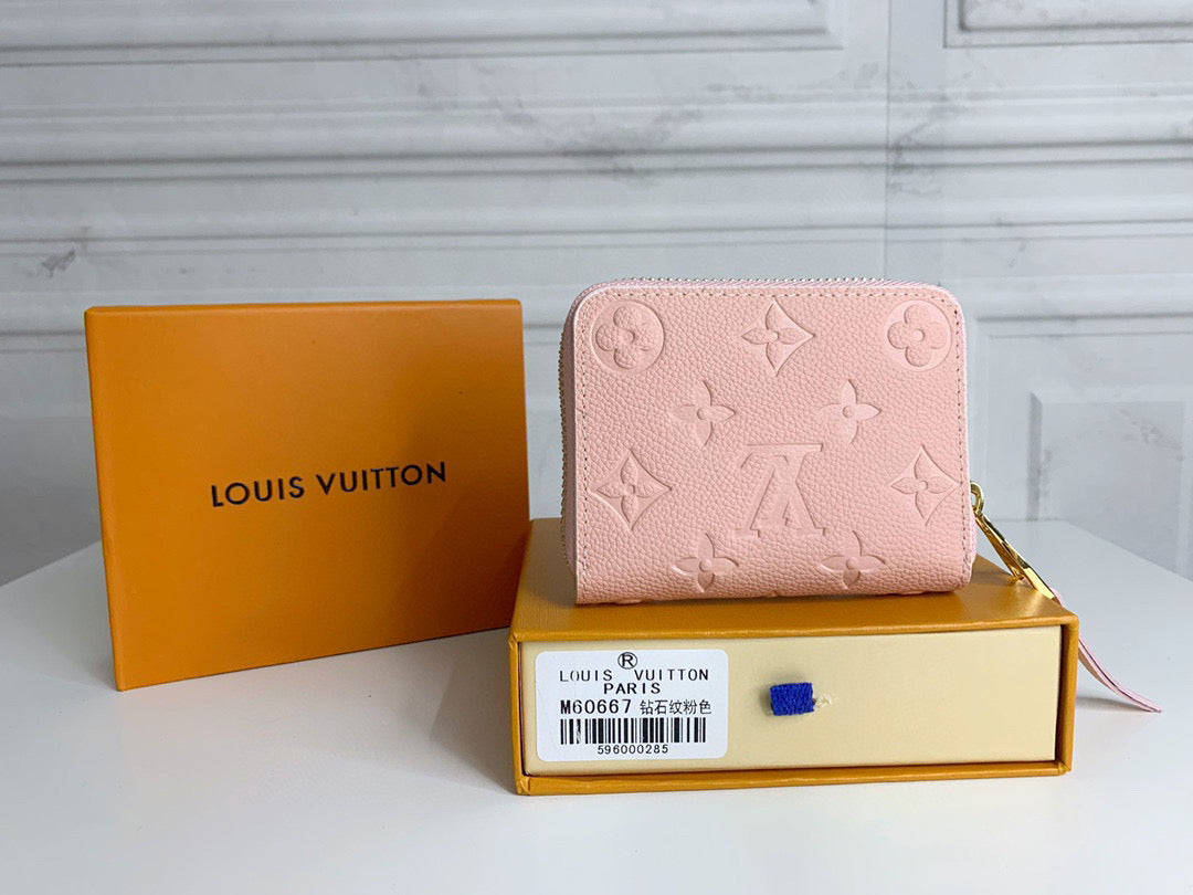 LV Zipper Compact Purse Wallets