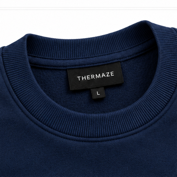 Thermaze Navy Blue Crewneck Sweatshirt