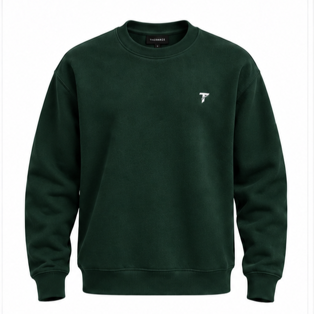 Thermaze Dark Green Crewneck Sweatshirt