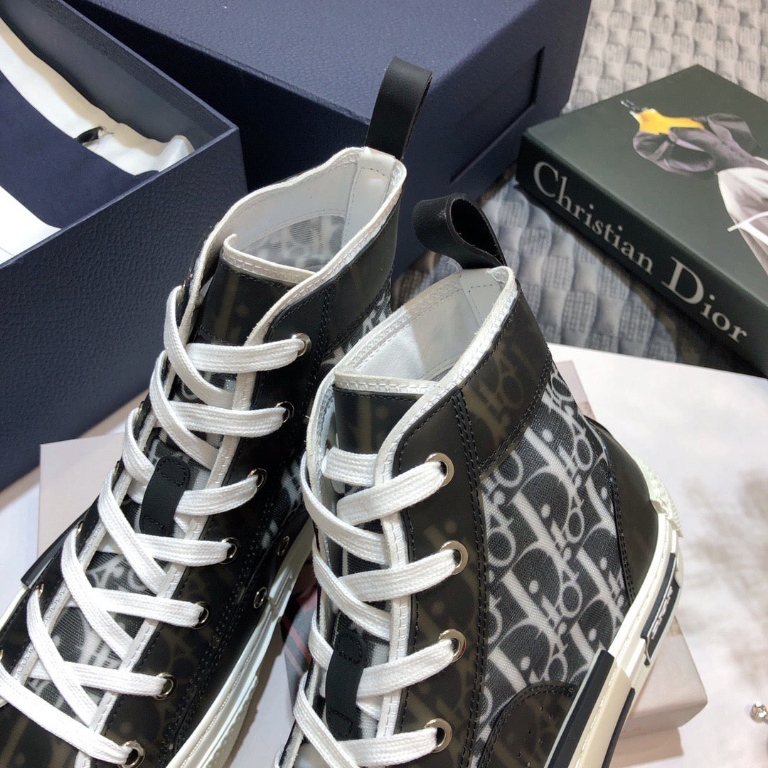 Dior High Top Sneakers White and Black