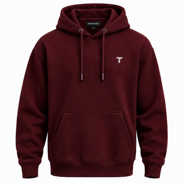 Thermaze Maroon Pullover Hoodie