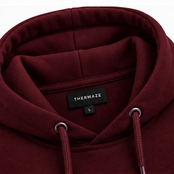 Thermaze Maroon Pullover Hoodie