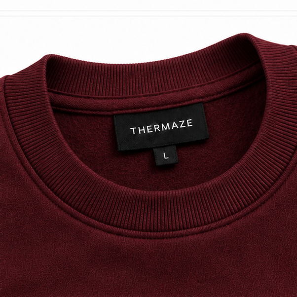 Thermaze Maroon Crewneck Sweatshirt