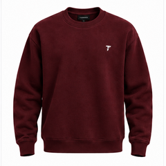 Thermaze Maroon Crewneck Sweatshirt