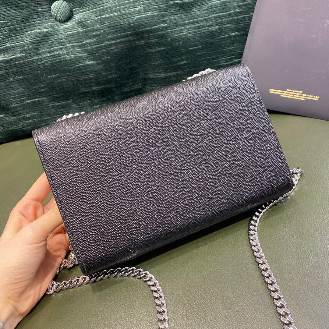 YSL Kate Black Bag Silver Hardware