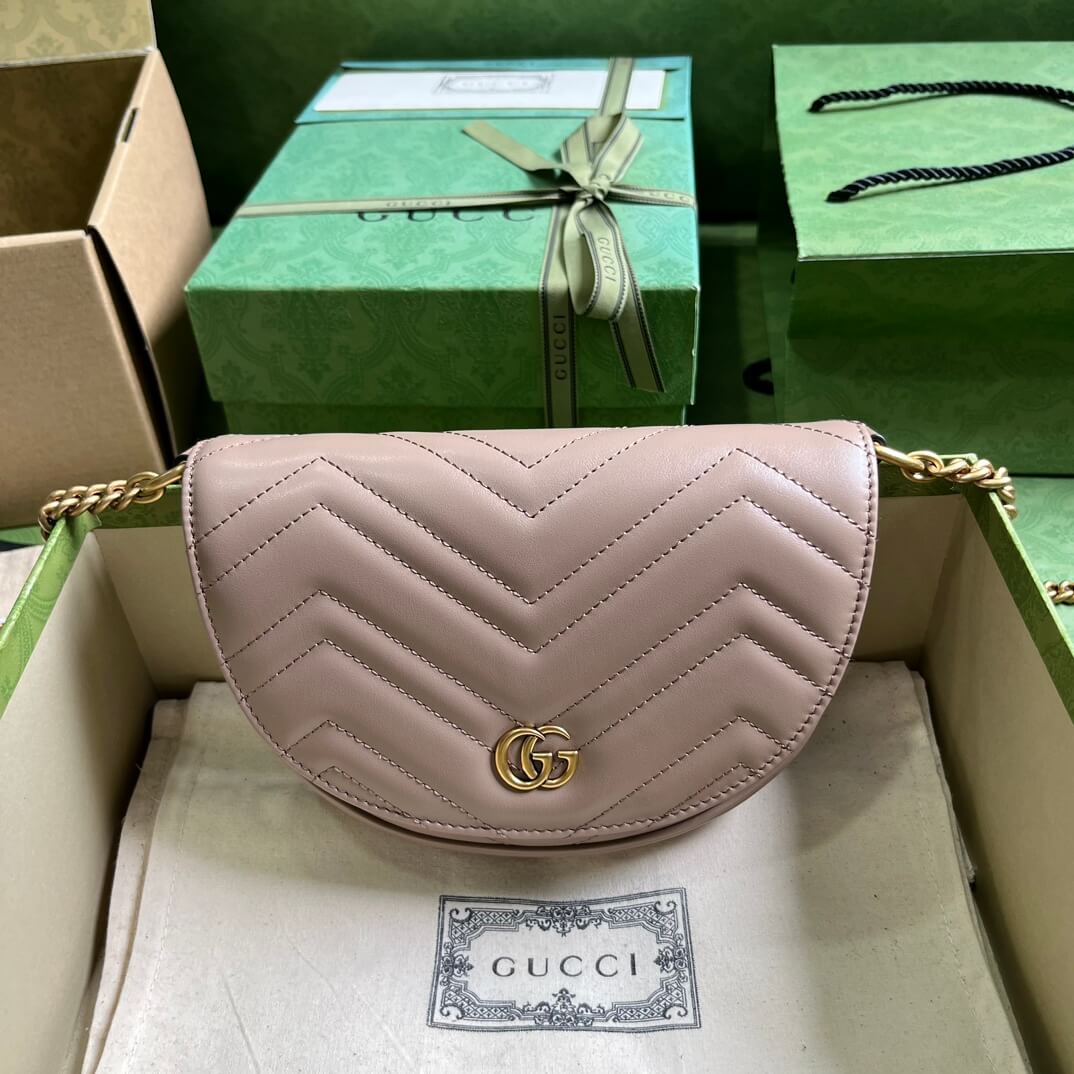 Gucci Mini GG Marmont Leather Shoulder Bag