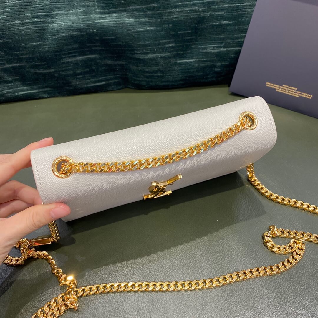 YSL Kate White Bag Gold Hardware