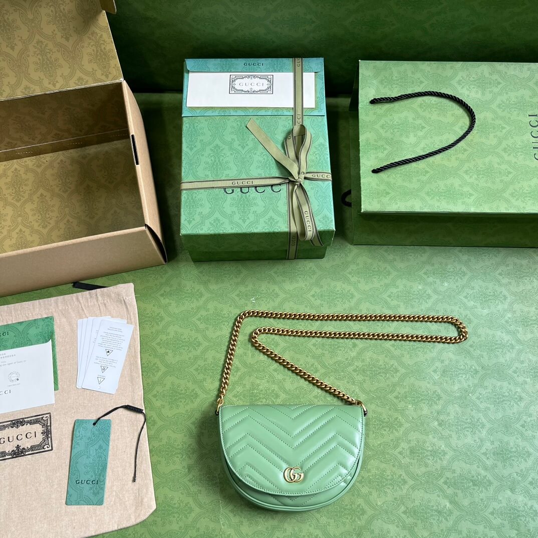 Gucci Mini GG Marmont Leather Shoulder Bag