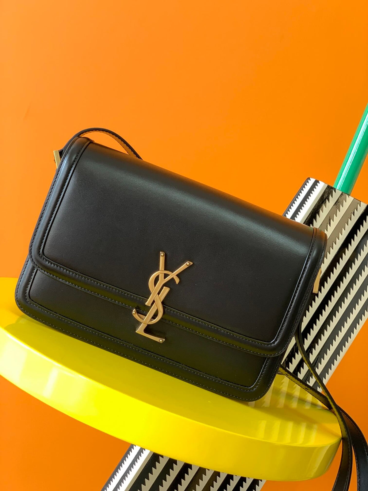 YSL Solferino Shoulder Black Bag