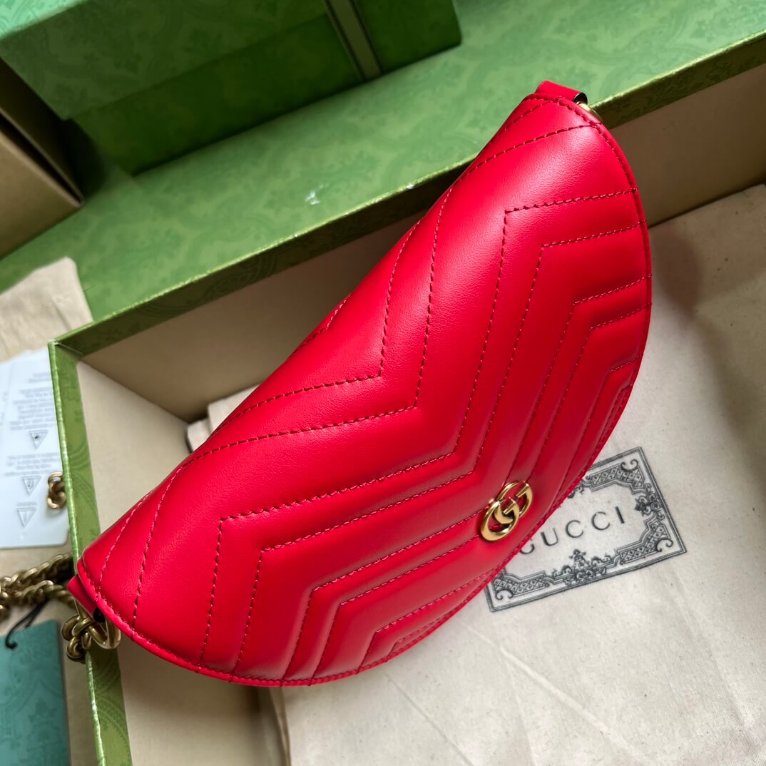 Gucci Mini GG Marmont Leather Shoulder Bag
